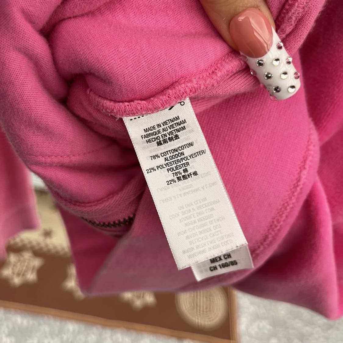 쥬시 꾸뛰르 Y2K 00's 레트로 핫핑크 벨벳 후드집업 S C10076 상품이미지6