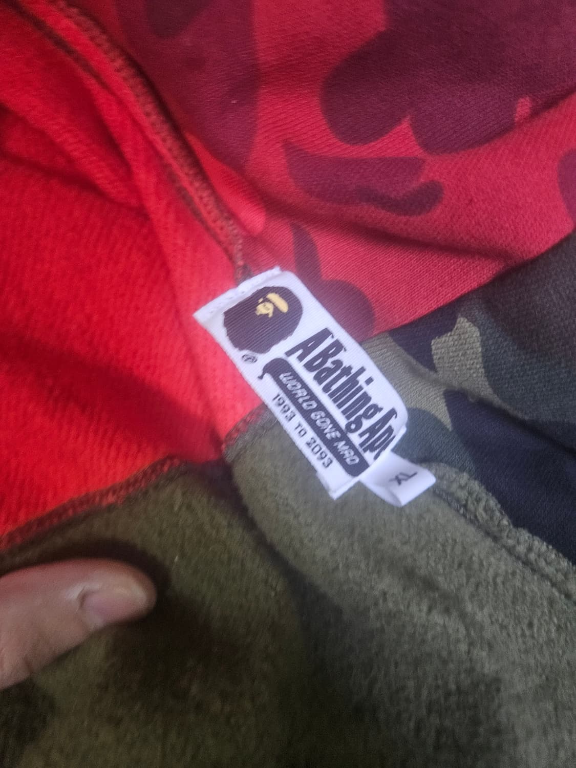 베이프 아수라 카모 그린/레드 상품이미지2