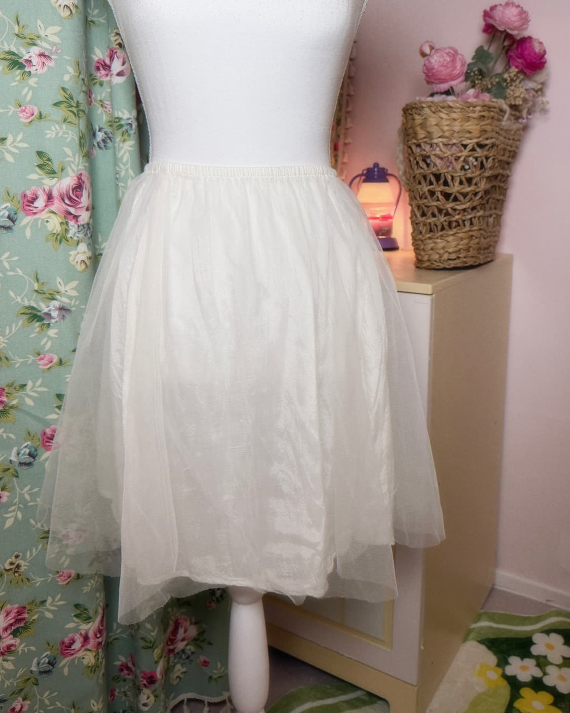 Skirt 🤍 모리세스 화이트 레이스 미디스커트 상품이미지1