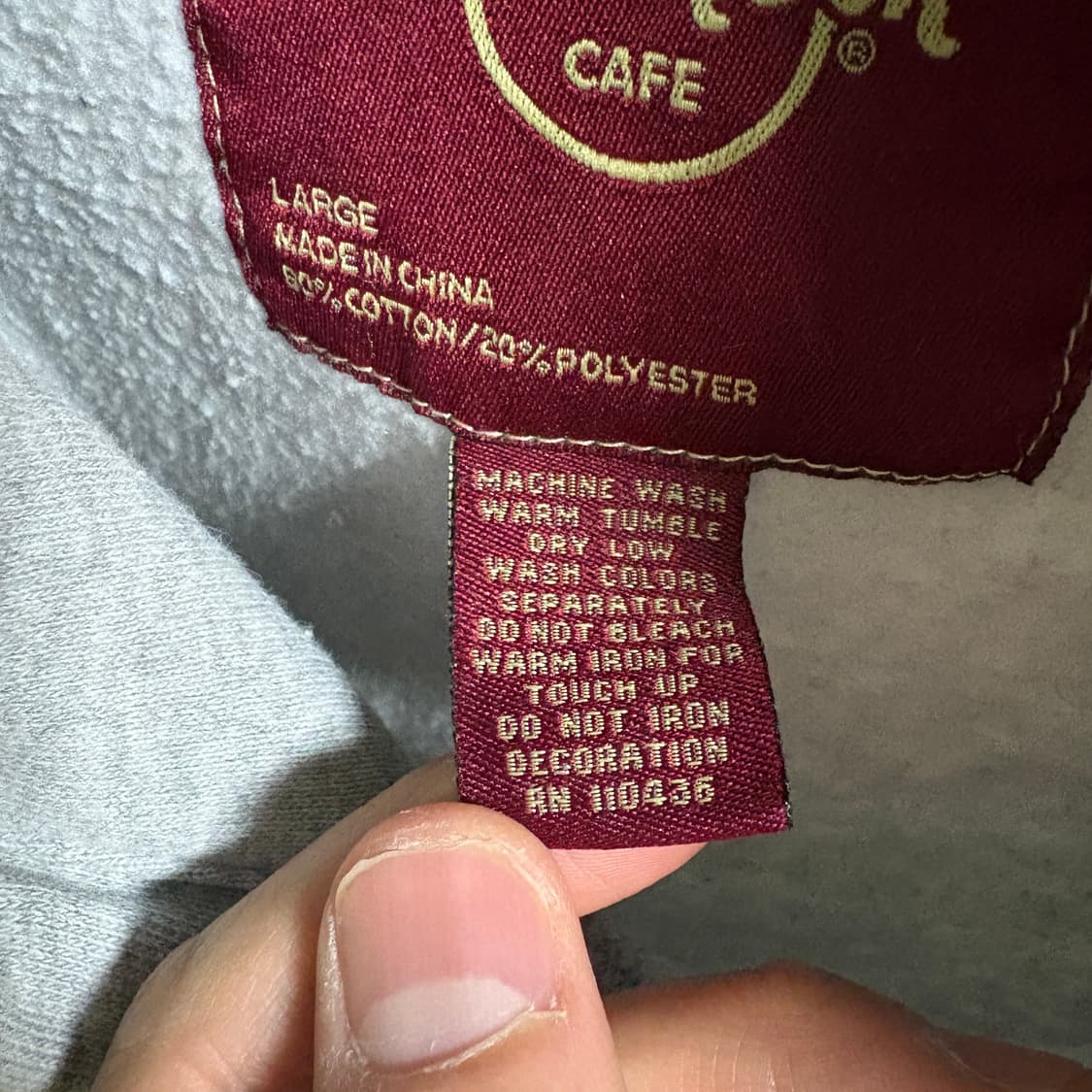 하드락 카페 샌 안토니오 크랙 프린트 후드티 / 그레이, L 상품이미지8