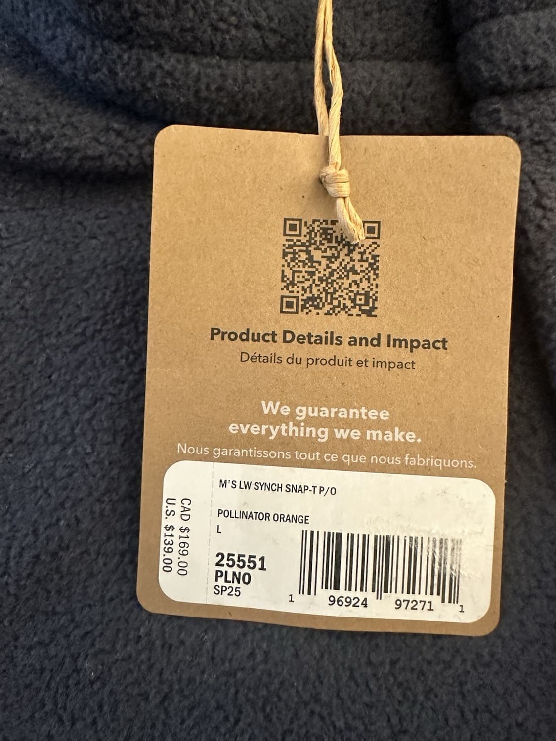 20FW 파타고니아 신칠라 스냅-T 네이비 오렌지 플리스 상품이미지3