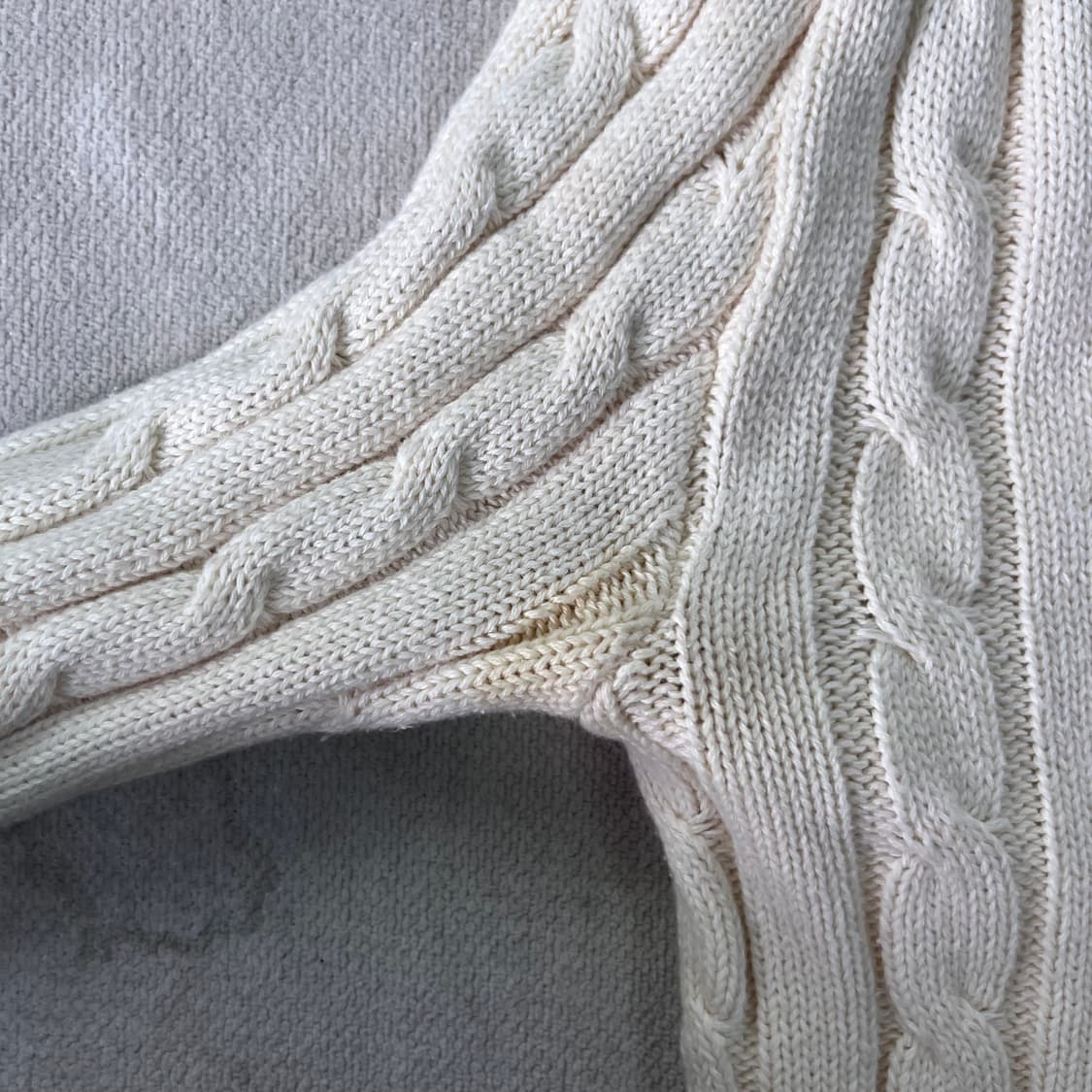 90 폴로랄프로렌 브이넥 꽈배기 니트 상품이미지5