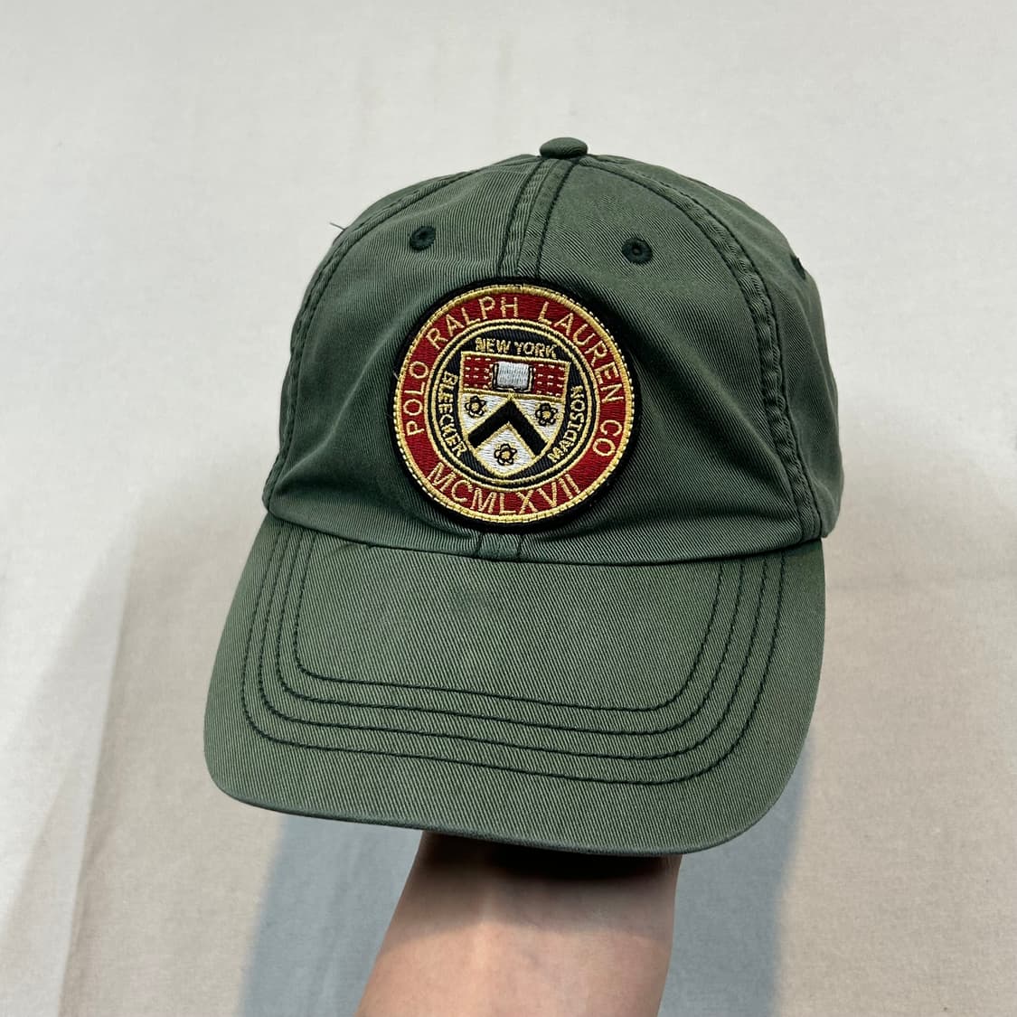 폴로 랄프로렌 크레스트 패치 가죽 스트랩 볼캡 상품이미지1