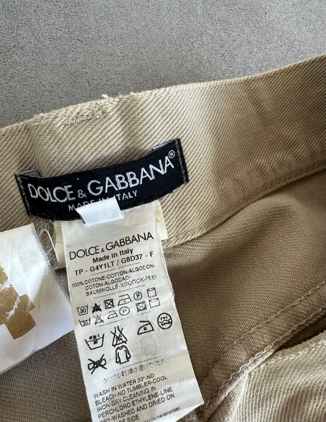 돌체앤가바나 베이지 디스트로이드 새깅진 XL 상품이미지6