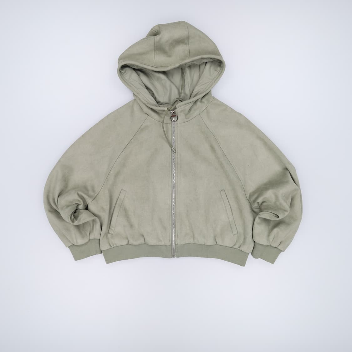 L 자라 여성 스웨이드 크롭 후드집업 0424H1 상품이미지1