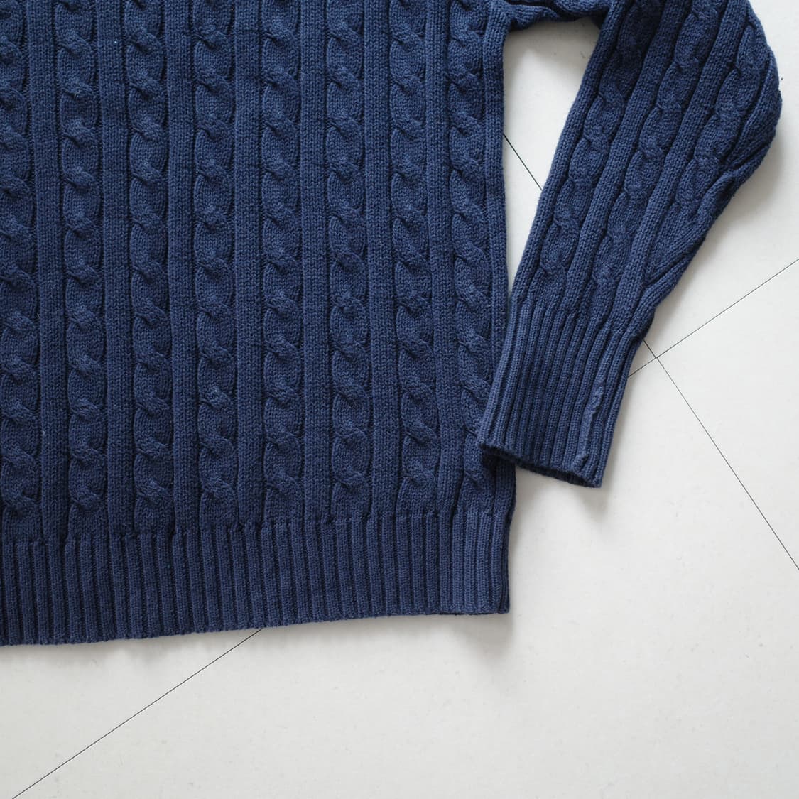 90s 폴로 랄프로렌 빈티지 크리켓 케이블 브이넥 니트 L 상품이미지8