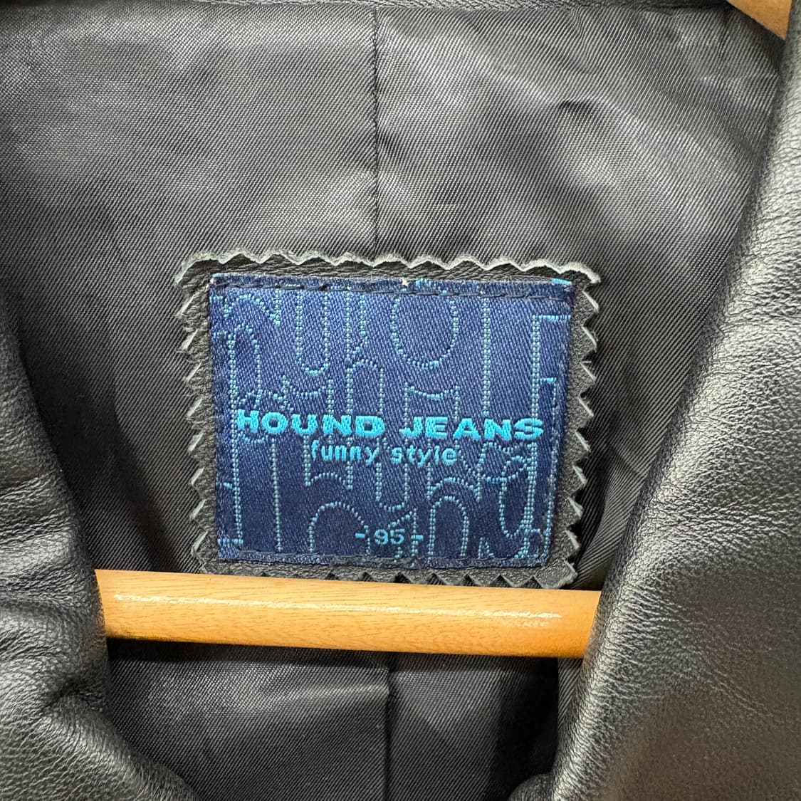 HOUND JEANS 빈티지 블랙 양가죽 자켓 남성 M 상품이미지5