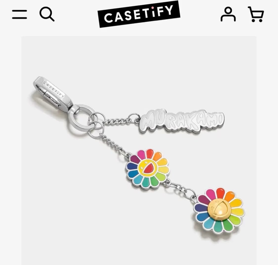 케이스티파이 무라카미 플라워 키체인 키링 상품이미지1