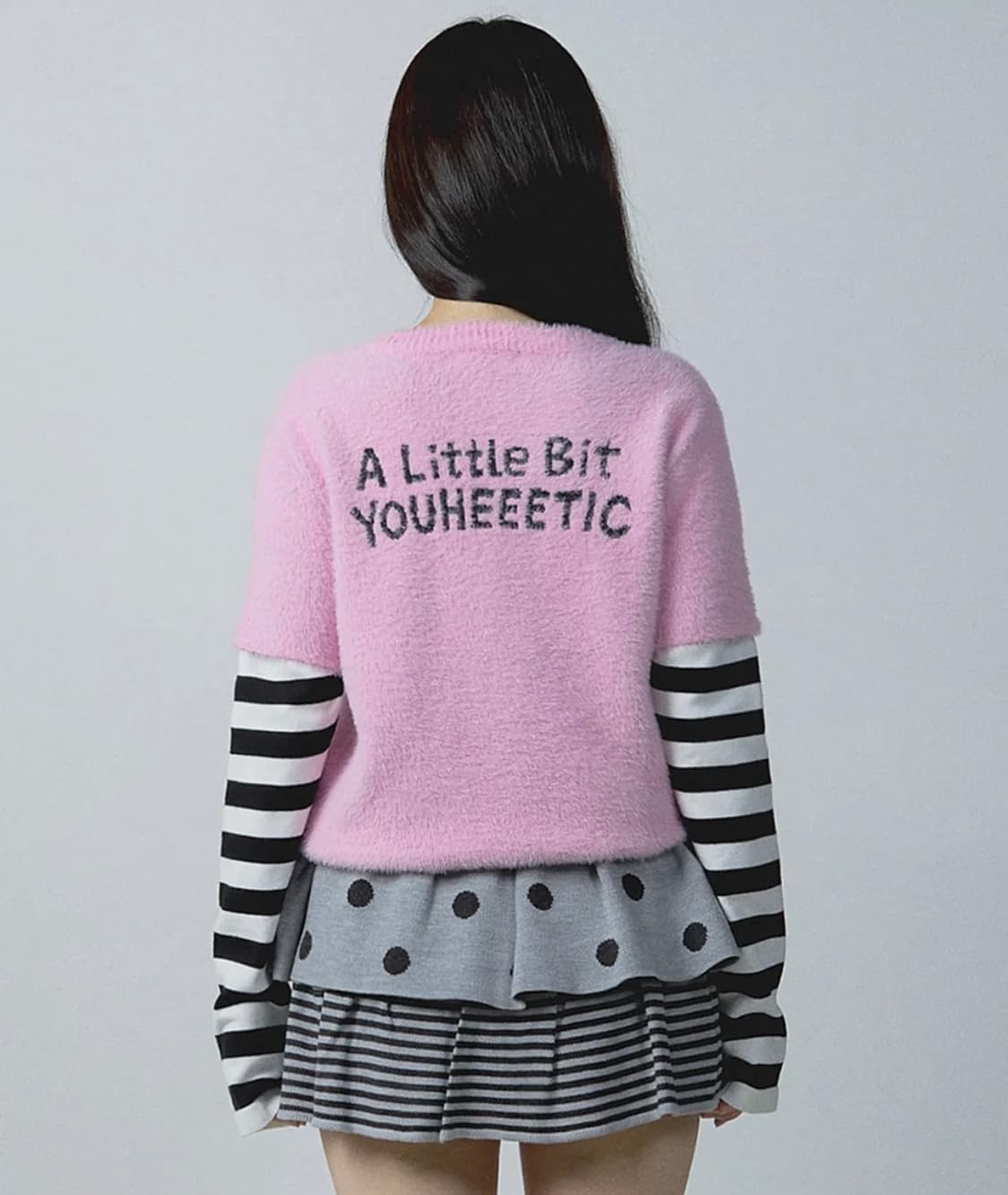 YOUHEETIC LAYERED KNIT PINK 상품이미지2