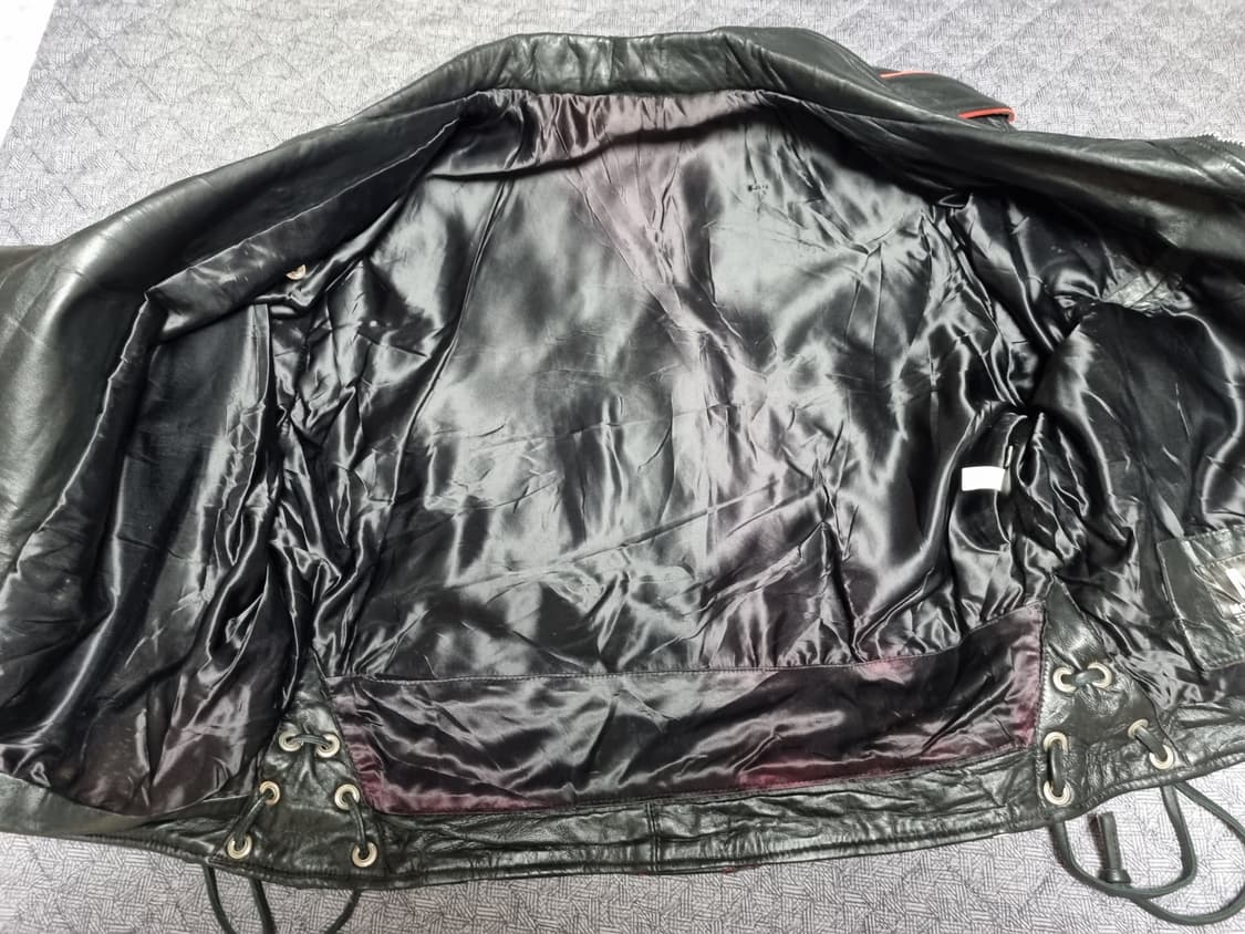 몬타나 스트릿웨어 흑백적 3컬러 독수리 불무늬 가죽자켓 상품이미지10