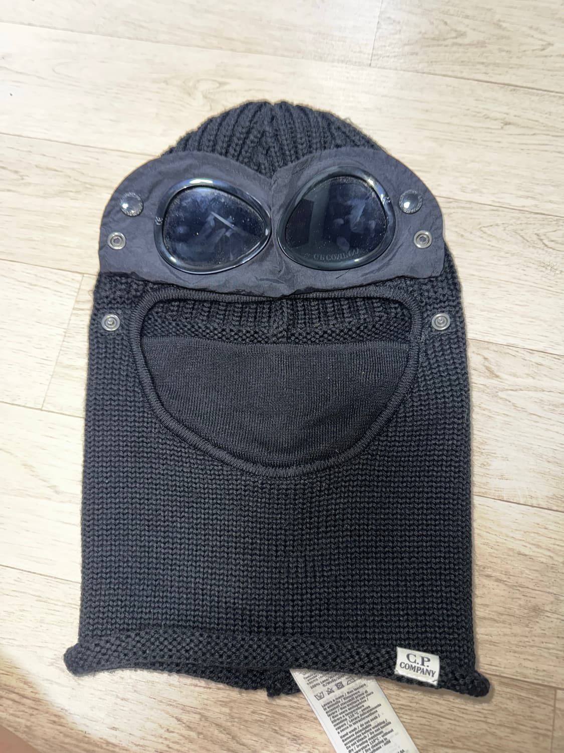 C.P. 컴퍼니 엑스트라 파인 메리노 울 고글 바라클라바 블랙 상품이미지5