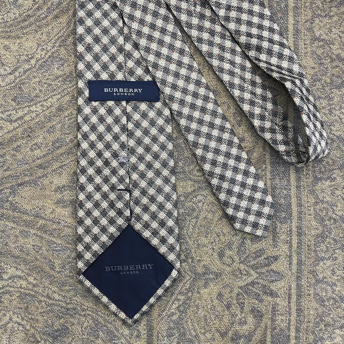 BURBERRY 버버리 실크 체크 넥타이 하이엔드 명품 타이 상품이미지2