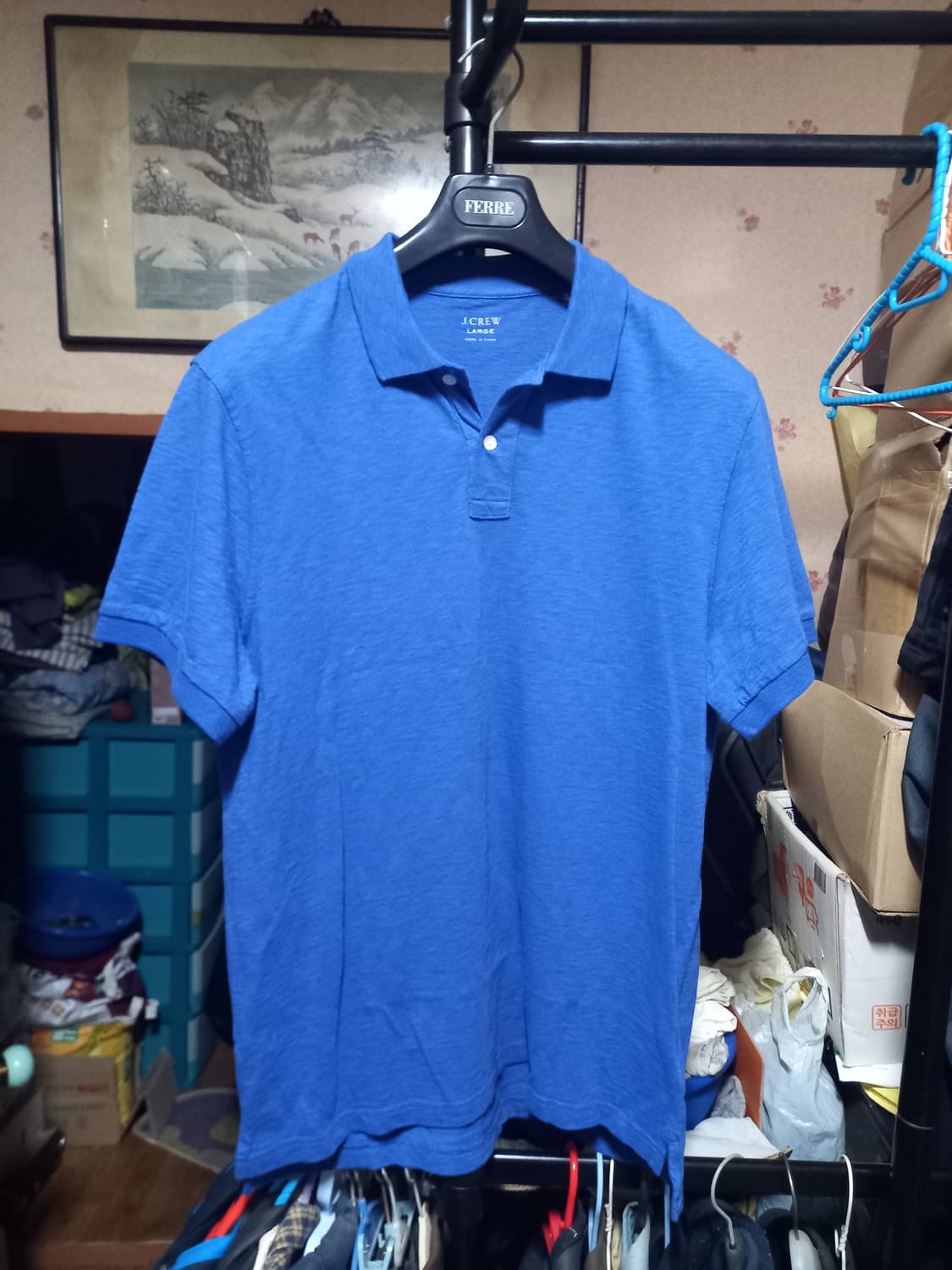 [제이크루](새제품)코튼 반팔 카라넥 티셔츠L(105)사이즈 상품이미지3