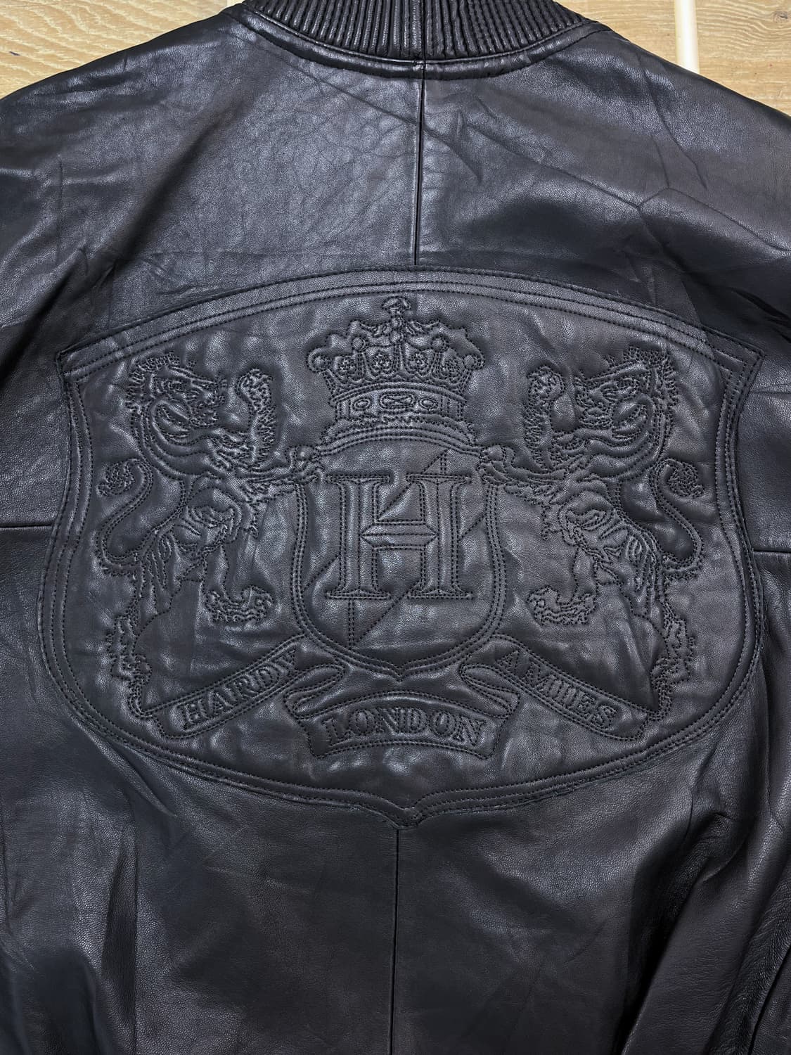 하디 에이미 스포츠 90's 재팬 스티치 엠브로이더드 레더 바시티 자켓 상품이미지7