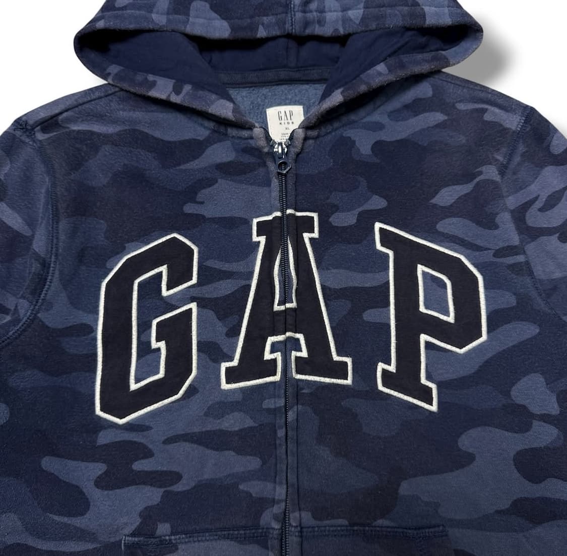 갭 GAP 블루 카모 후드 집업(키즈-XL) 상품이미지2