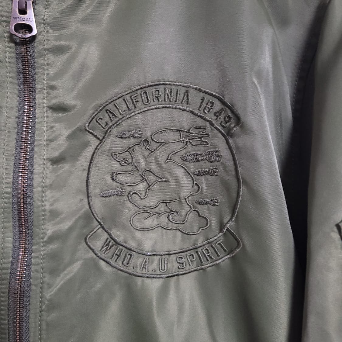 (S) WHO.AU 후아유 여성 롱 MA-1 야상 점퍼 카키 상품이미지2