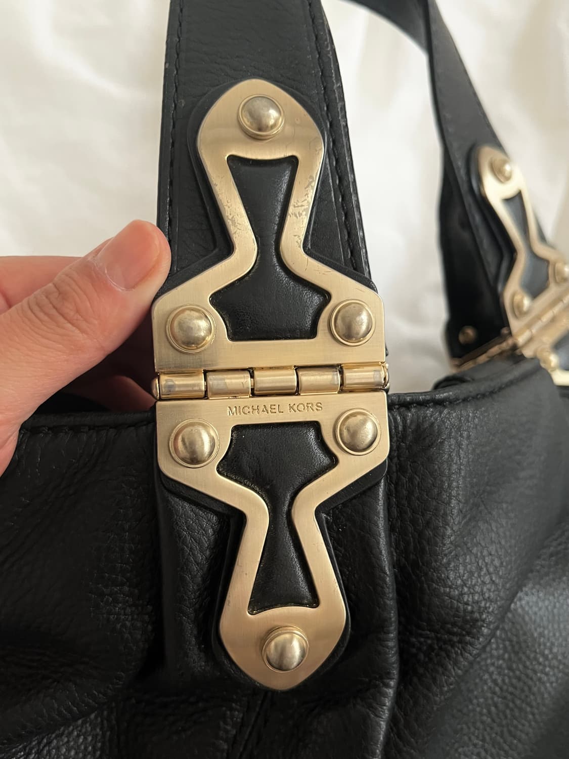 Michael Kors Black Leather Tote bag 상품이미지4