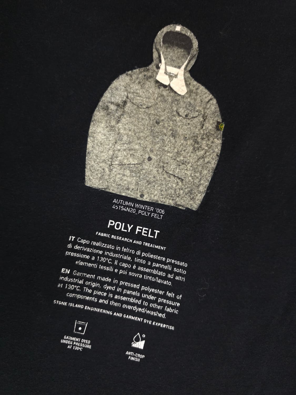 18AW 스톤 아일랜드 ARCHIVIO 06 POLY FELT 상품이미지3