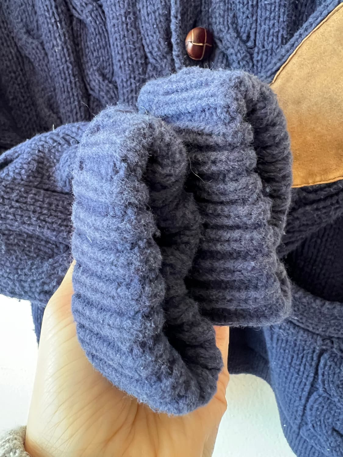 폴로랄프로렌 여성 네이비 숄카라가디건 케이블가디건 상품이미지4