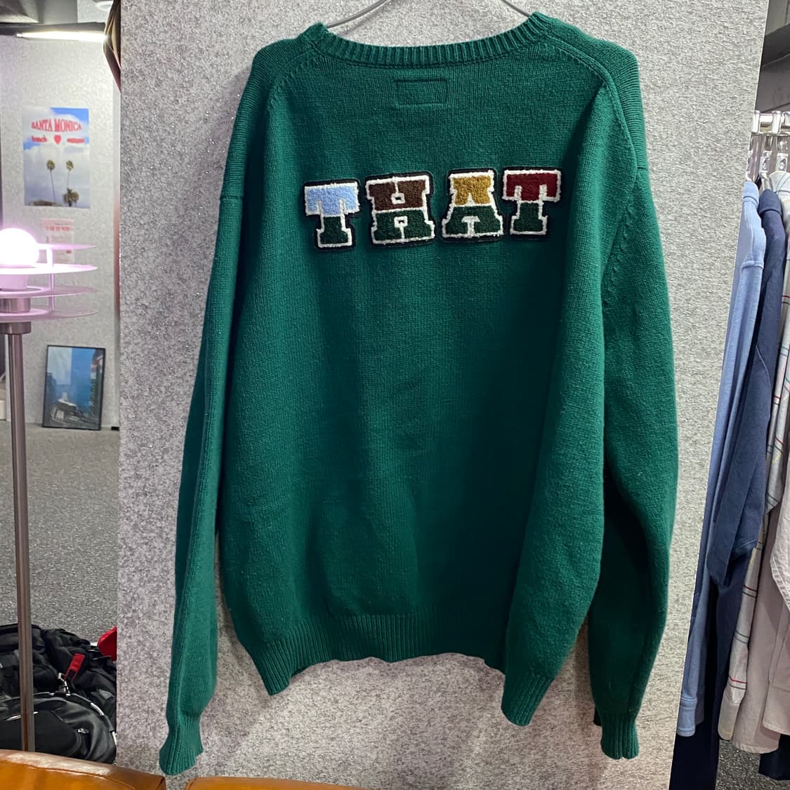 디스이즈네버댓 빅로고 그린 니트 맨투맨 B4014 상품이미지4