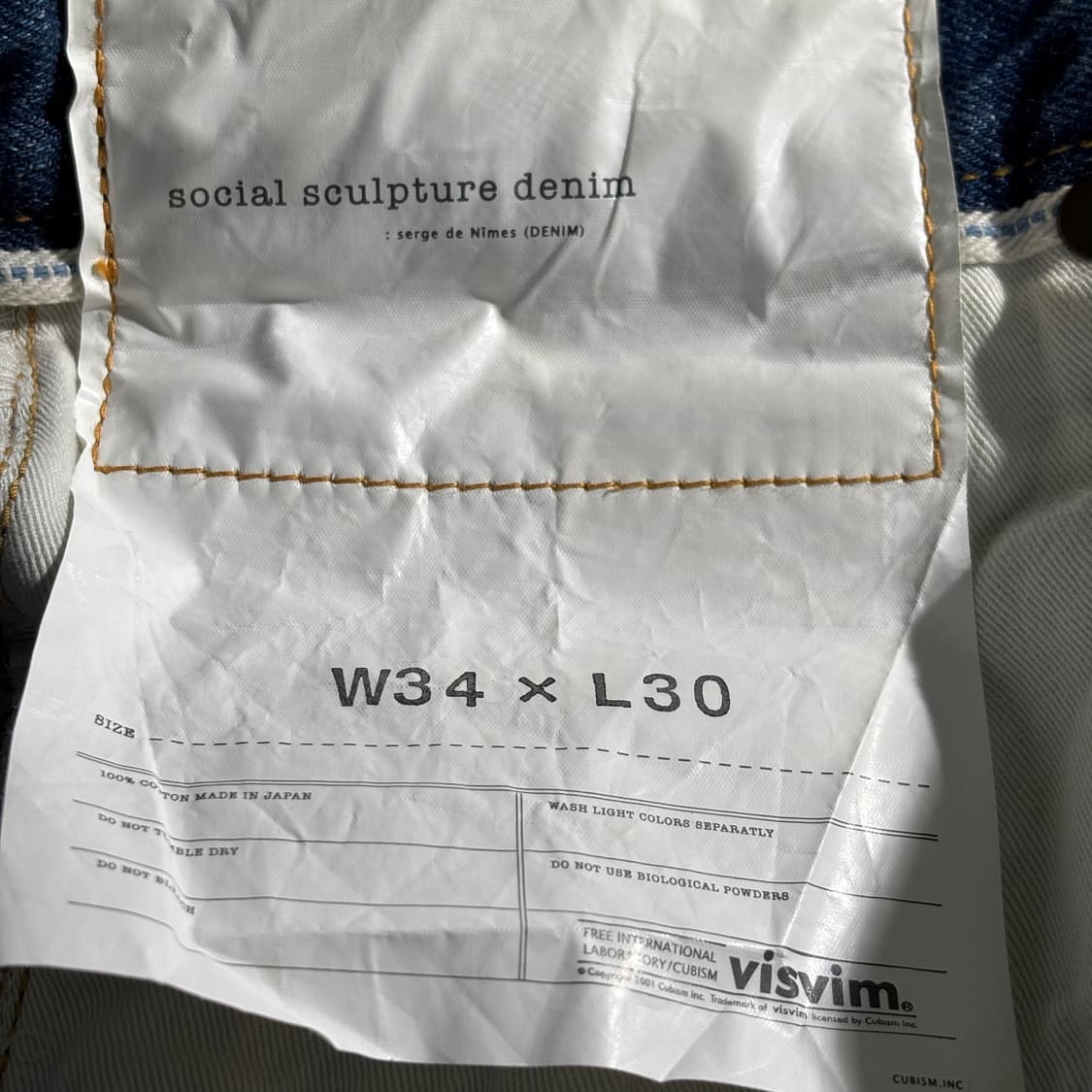 34x30) visvim 비즈빔 소셜 스컬프처 01 대미지드 상품이미지9