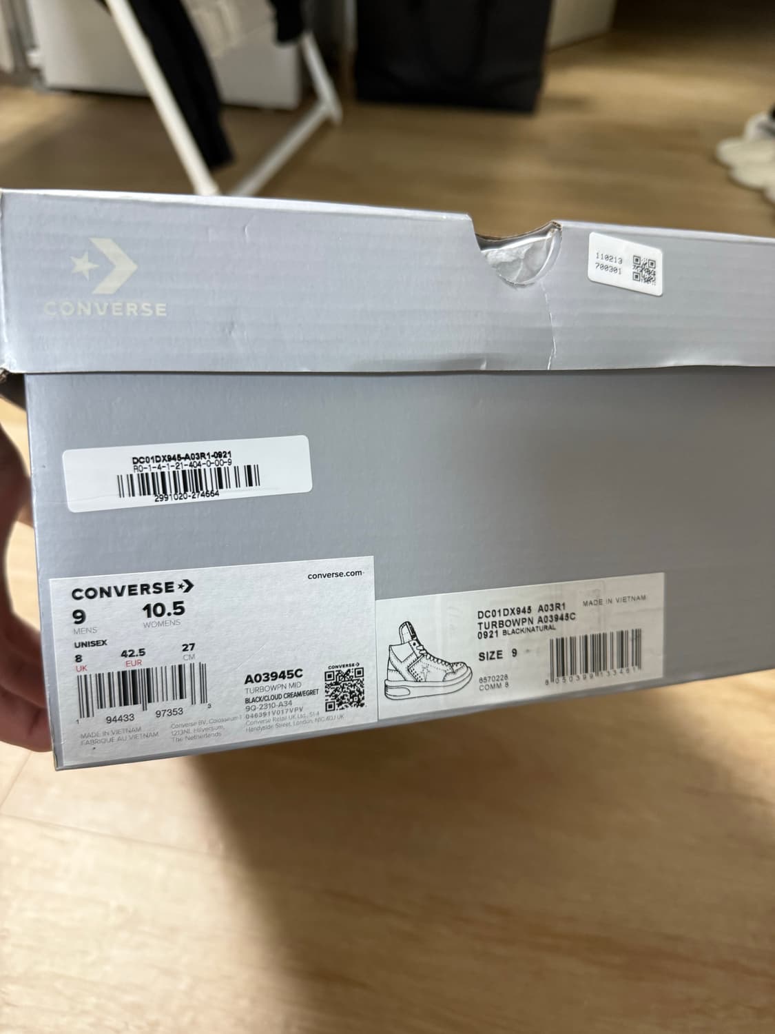 [270] 컨버스 릭오웬스 다크쉐도우 터보웨폰 하이 블랙 크림 상품이미지6