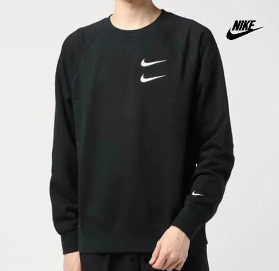 나이키 더블 스우시 맨투맨 블랙 L 상품이미지1