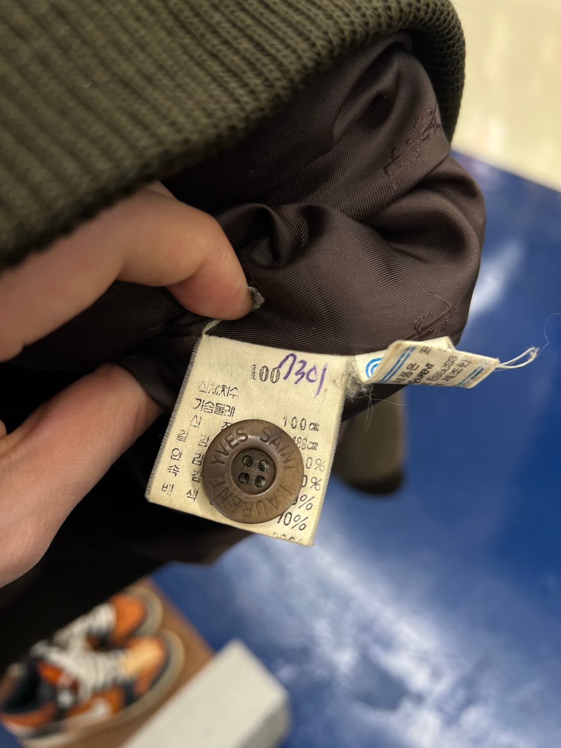 90-00s YSL 입생로랑 울 블루종 자켓 상품이미지7