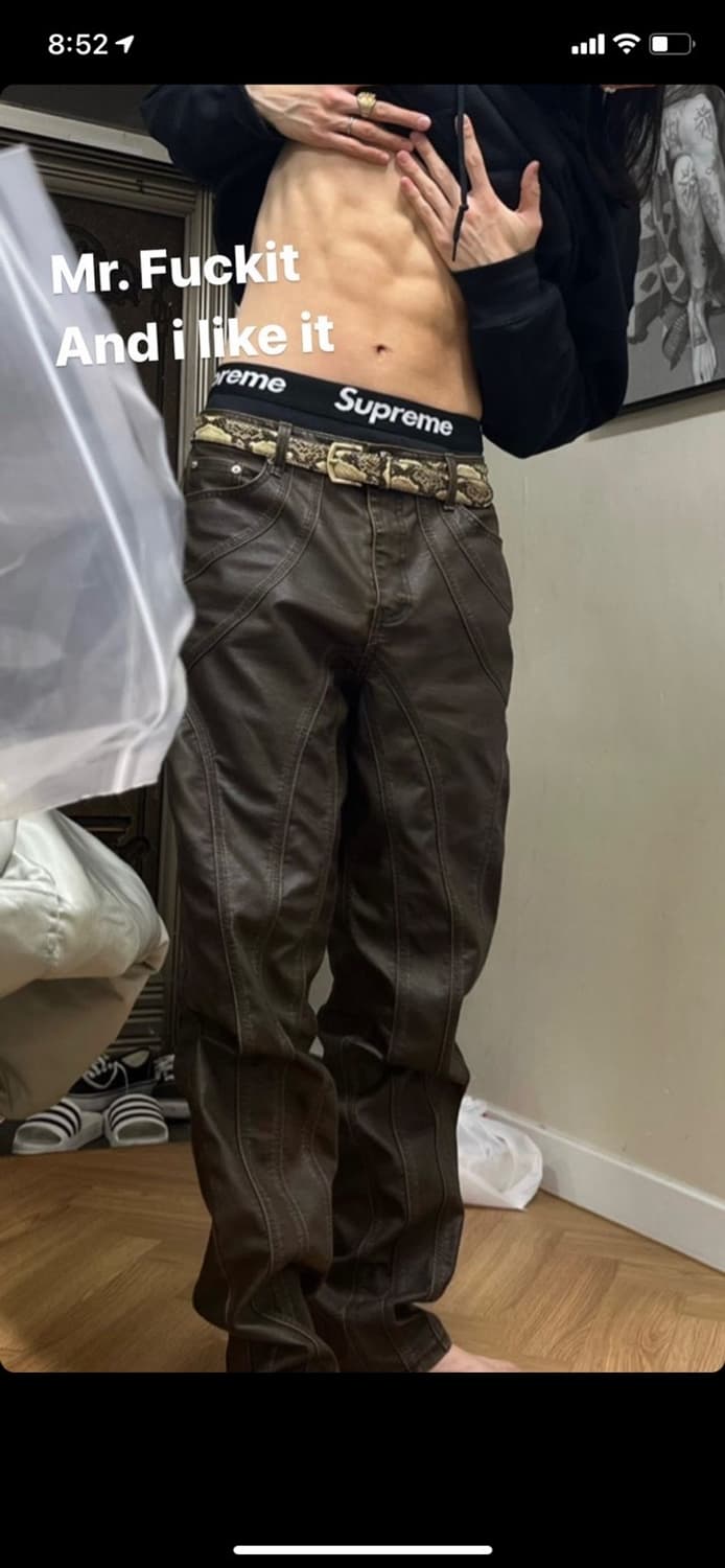 604service ACID wash faux leather pt 상품이미지3