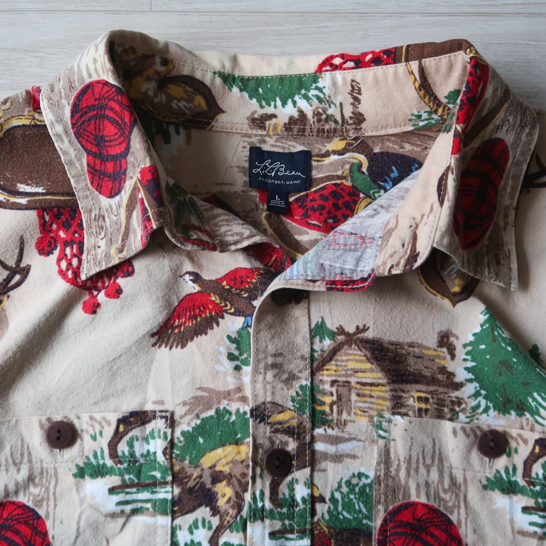 빈티지 엘엘빈 헌팅 옥스포드 투 포켓 셔츠 상품이미지2