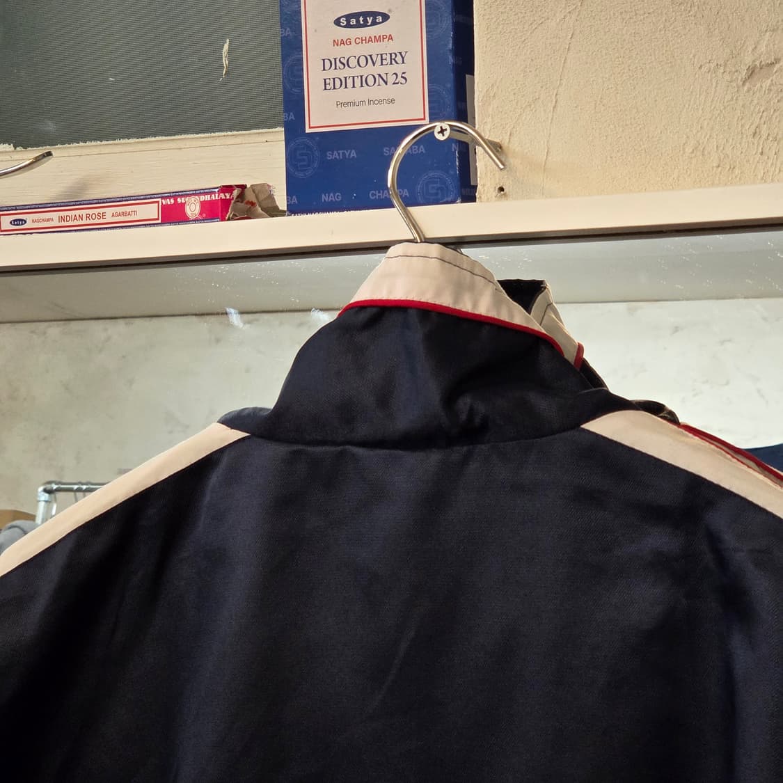 플레이 보이 네이비 배색 오버핏 바람막이 자켓 상품이미지7