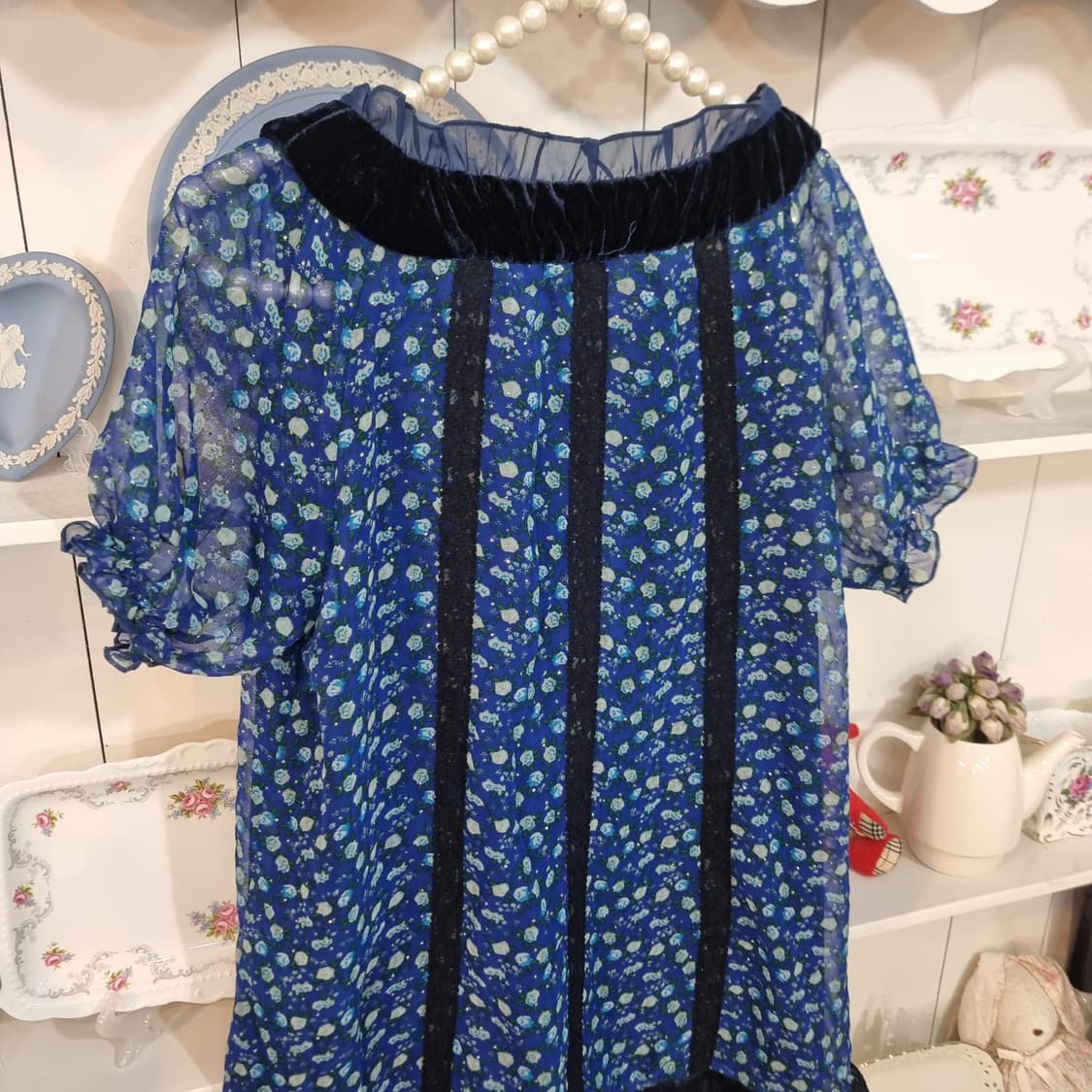 엑시즈팜(axes femme) 딥네이비 플로럴  원피스 상품이미지8