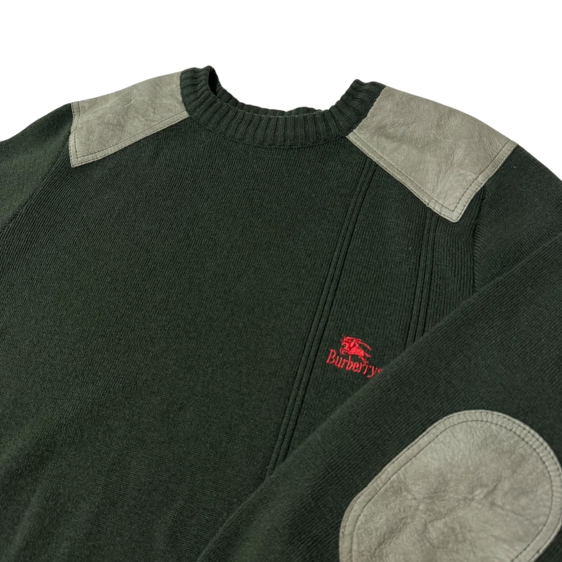 정품 버버리 딥그린 코만도 패치 니트 상품이미지3