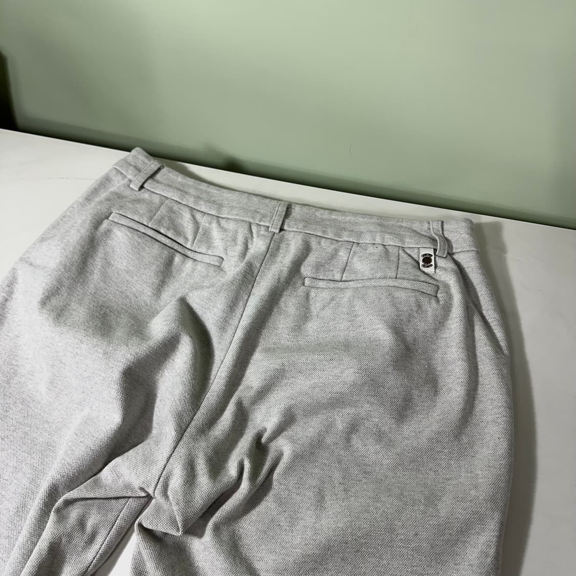 우먼L 와이드앵글 오트그레이 레귤러 스트레이트핏 코튼 골프팬츠 상품이미지9