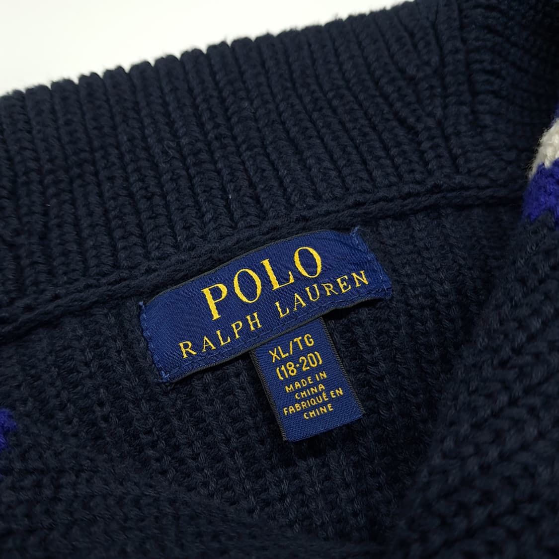 CL061 XL 폴로 코튼 숄카라 니트 상품이미지3