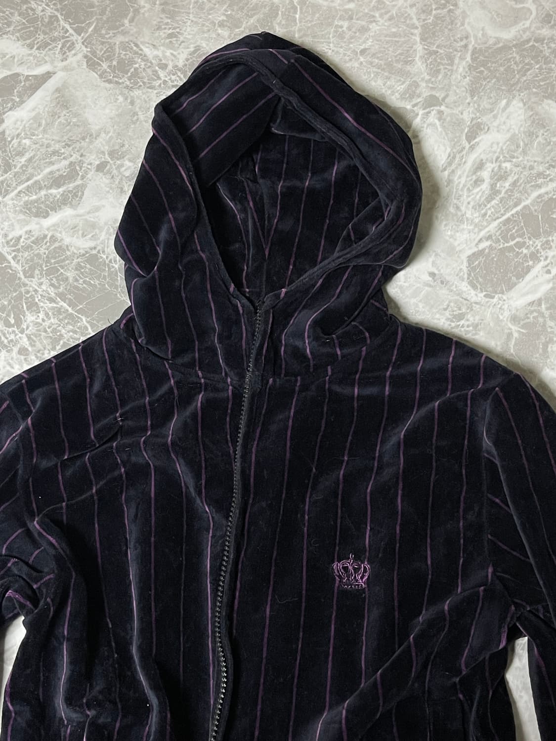 (Unknown)velvet stripe zip up hoody 상품이미지2