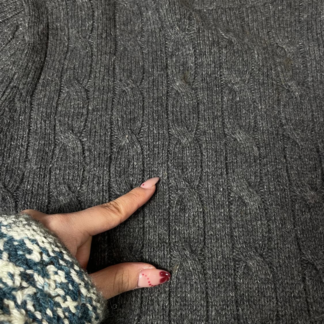 티니위니 그레이 케이블 긴팔 니트 L 상품이미지7