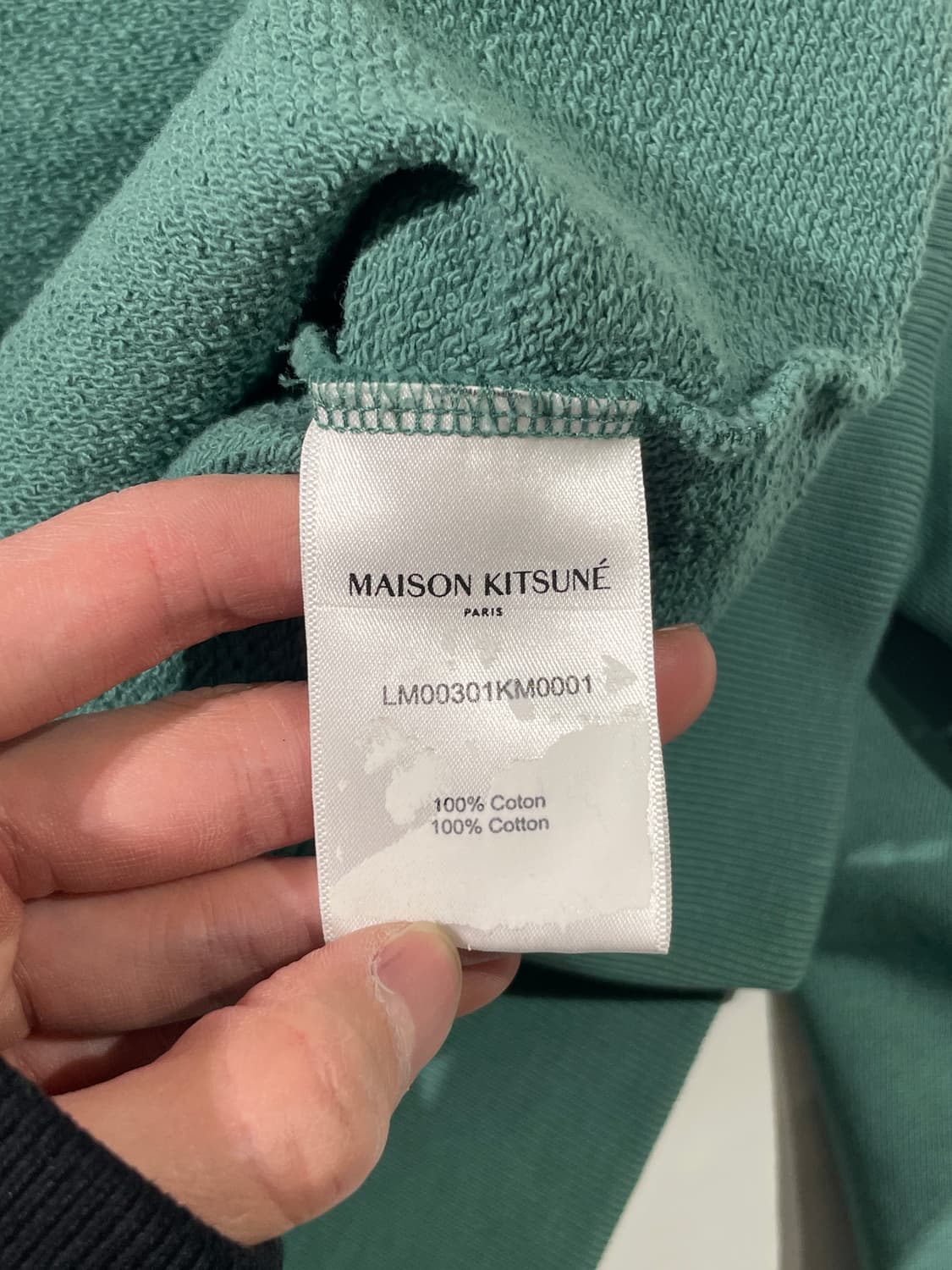 메종 키츠네 라이트 그린 폭스 헤드 레귤러 스웻 셔츠 상품이미지8