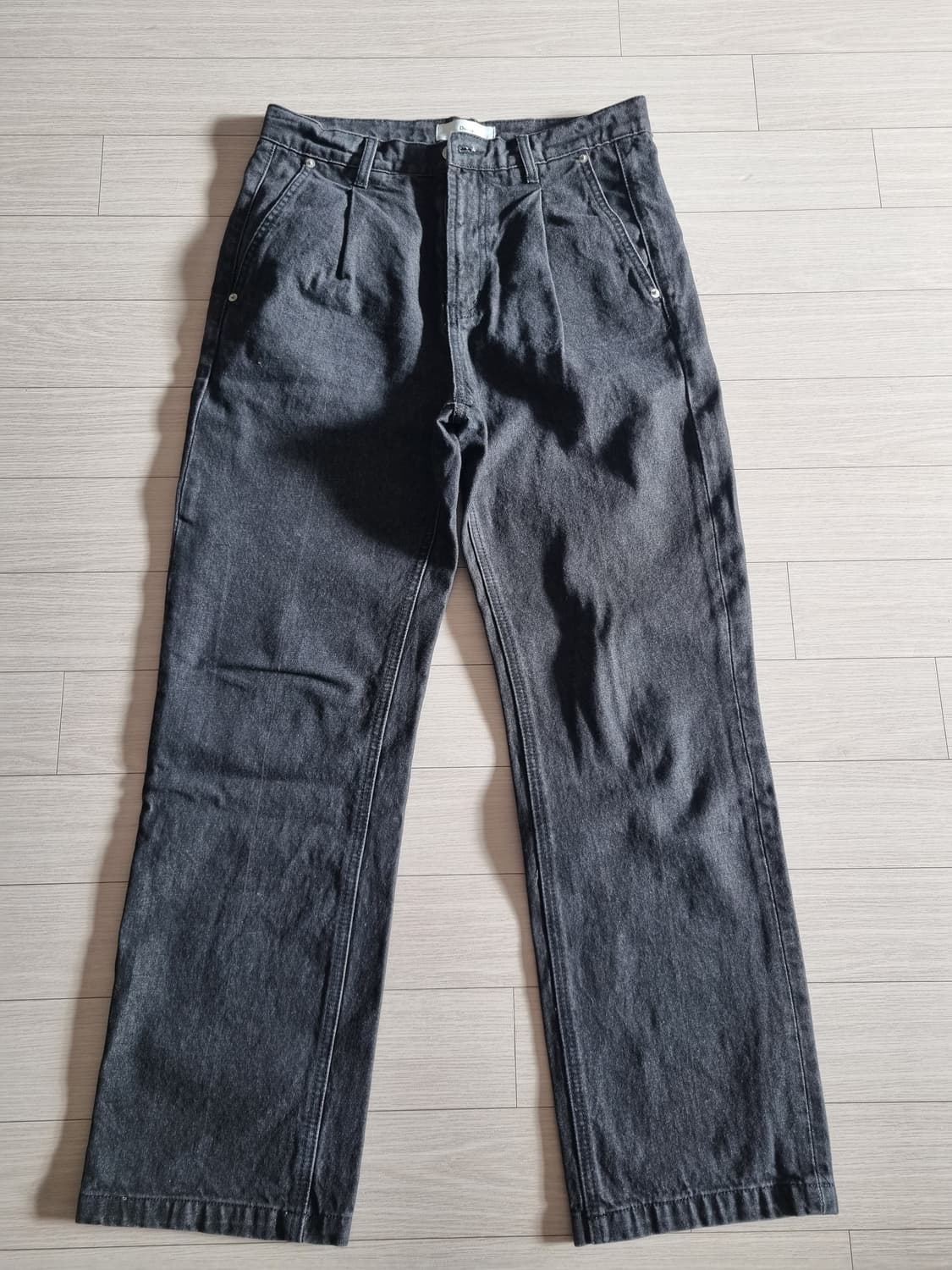 던스트 블랙 세미 와이드 데님팬츠 M 상품이미지1