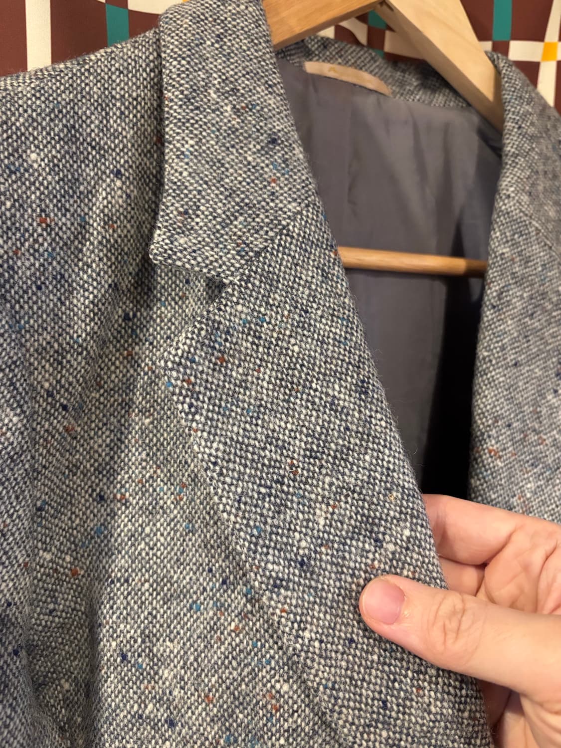 아쿠아스큐텀 체크 블레이저 상품이미지3