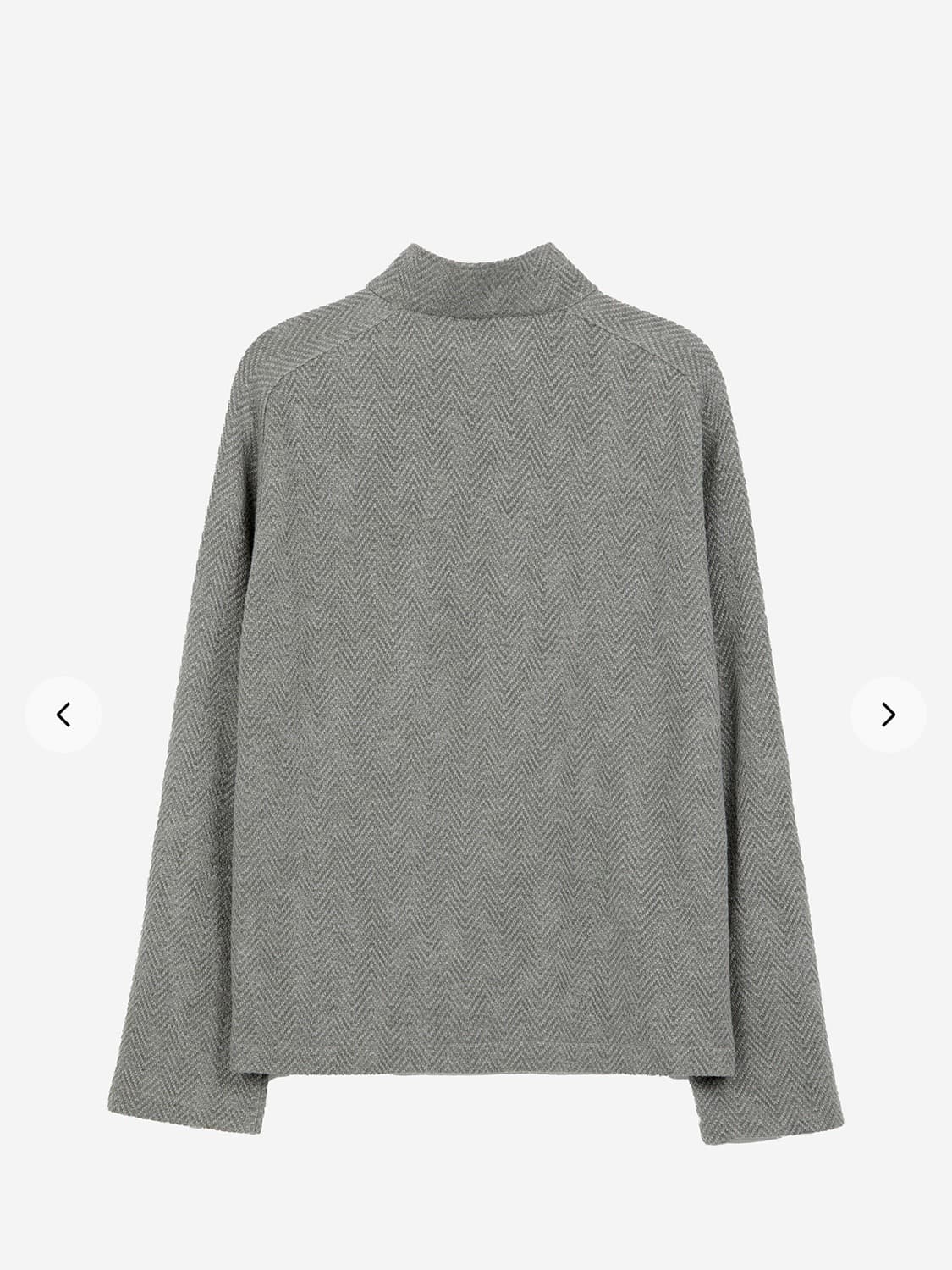 HERRINGBONE JACQUARD ZIP UP L사이즈 상품이미지3