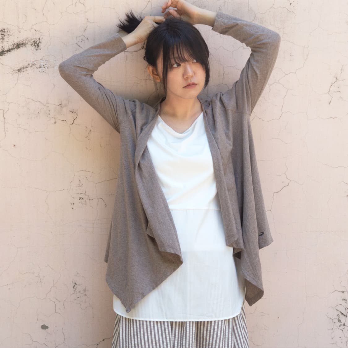[CROCODILE] 코코아 숲 체크 가디건 상품이미지1