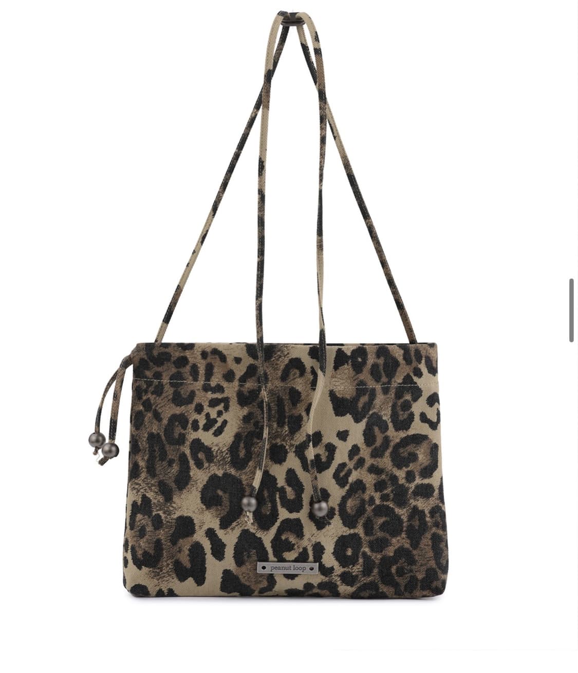 반택포 가격) 새거급 피넛루프 레오파드 파우치 백 브라운 상품이미지2