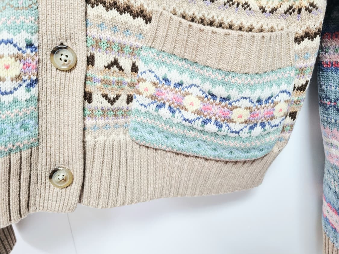 여성 정가60만 폴로 2023 캐시미어 울 페어아일 가디건 니트 스웨터 상품이미지4