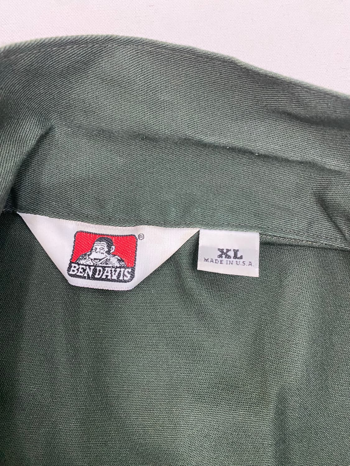 벤 데이비스 반팔 짚업 워크 셔츠 그린 xl 상품이미지3