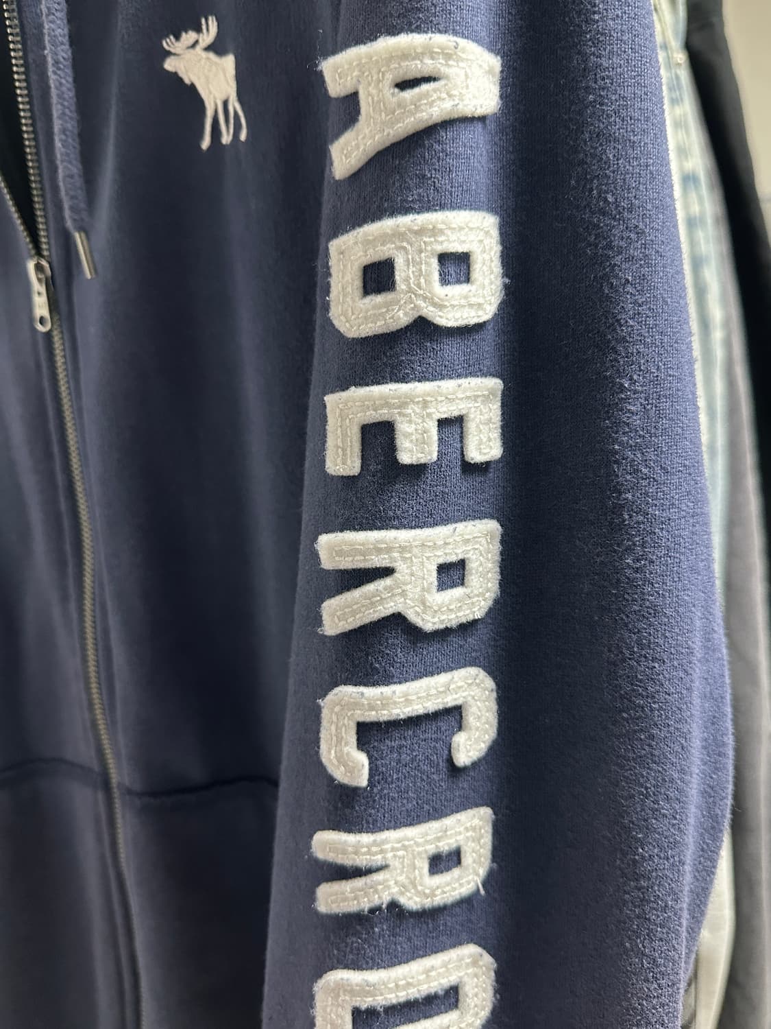 아베크롬비 대장급 아방핏 후드집업 네이비 상품이미지4