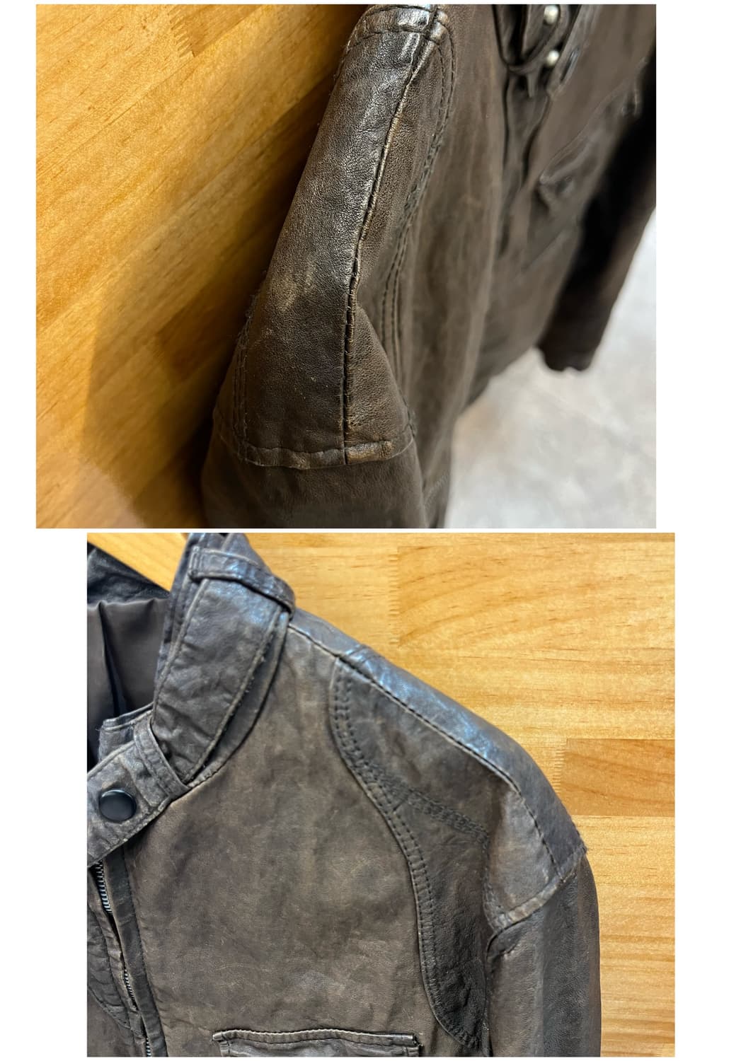 빈티지 양가죽 레더 자켓 브라운 #csz2850 상품이미지6