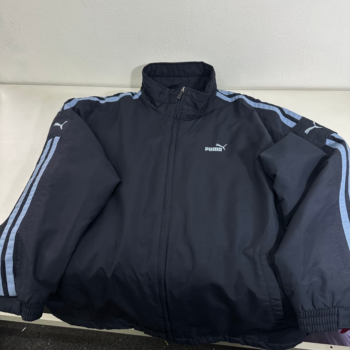 XL 푸마 네이비 오버핏 누빔점퍼 상품이미지2