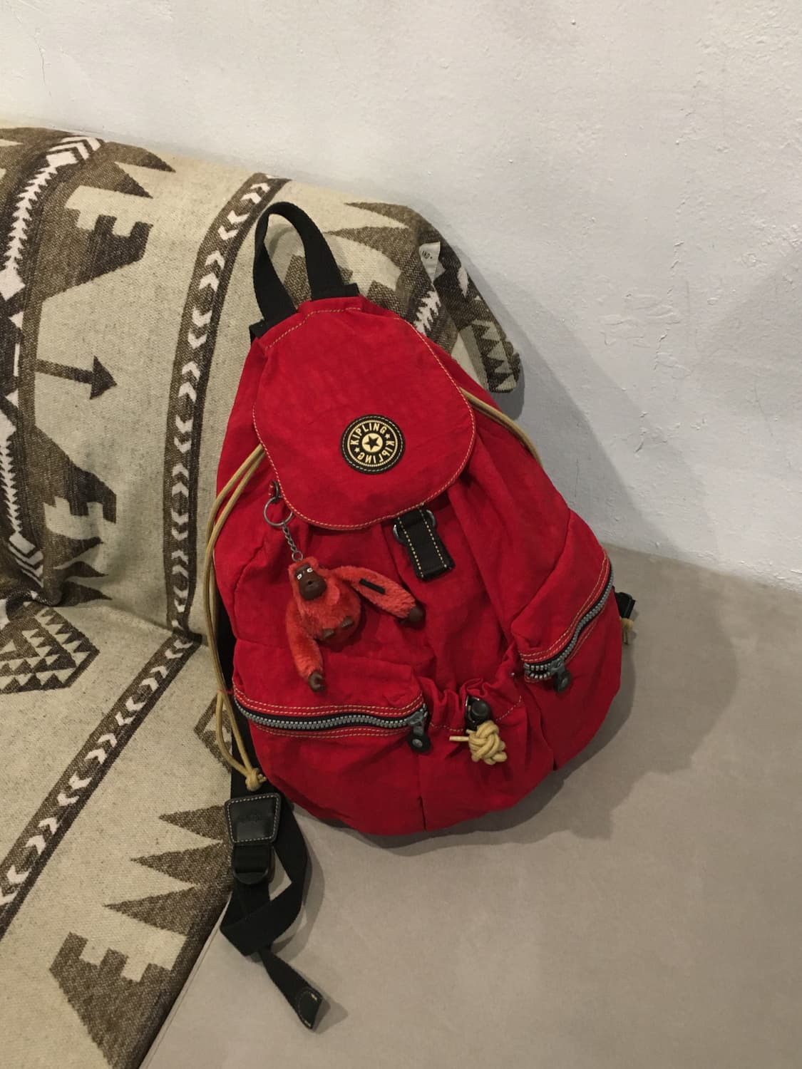 키플링 복조리 백팩 레드 상품이미지4