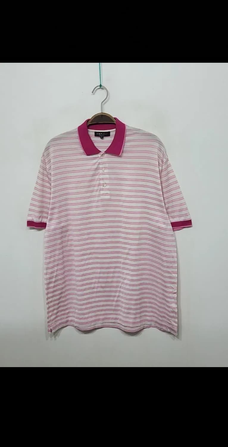 (XL) 까날리 반팔 카라티 단가라 폴로 티셔츠 이태리판  상품이미지1